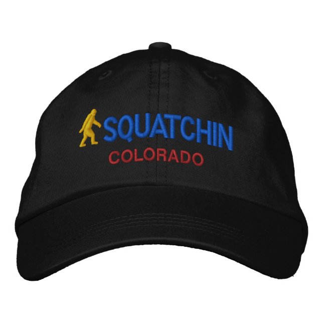 Gorra Bordada Squatchin y tu estado personalizado (Anverso)
