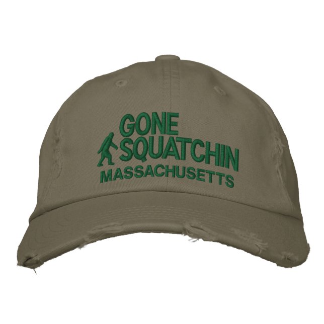 Gorra Bordada Squatchin y tu estado personalizado (Anverso)