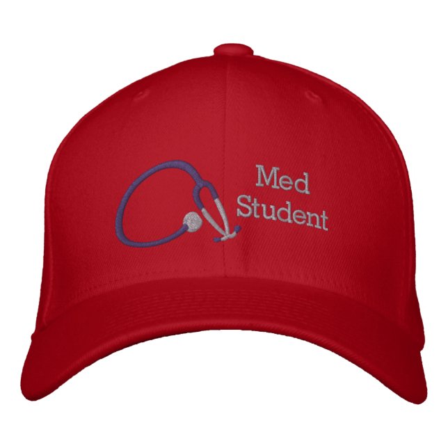 Gorra Bordada Stethoscope Med Student Embroidered Cap (Anverso)