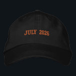 Gorra Bordada Stitched JULY 2026 text Summer-Hat Navy Color Cool<br><div class="desc">Honor a memorable summer moment with this Navy Alternative Apparel Basic Adjustable Cap showcasing finely stitched “JULY 2026” text for a sharp, professional finish. Its one-size-fits-all adjustable closure provides a secure and relaxed fit, making it ideal for independence celebrations, company anniversaries, travel groups, or promotional campaigns. Place a bulk order...</div>