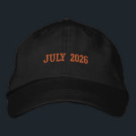 Gorra Bordada Stitched JULY 2026 text Summer-Hat Navy Color Cool<br><div class="desc">Honor a memorable summer moment with this Navy Alternative Apparel Basic Adjustable Cap showcasing finely stitched “JULY 2026” text for a sharp, professional finish. Its one-size-fits-all adjustable closure provides a secure and relaxed fit, making it ideal for independence celebrations, company anniversaries, travel groups, or promotional campaigns. Place a bulk order...</div>