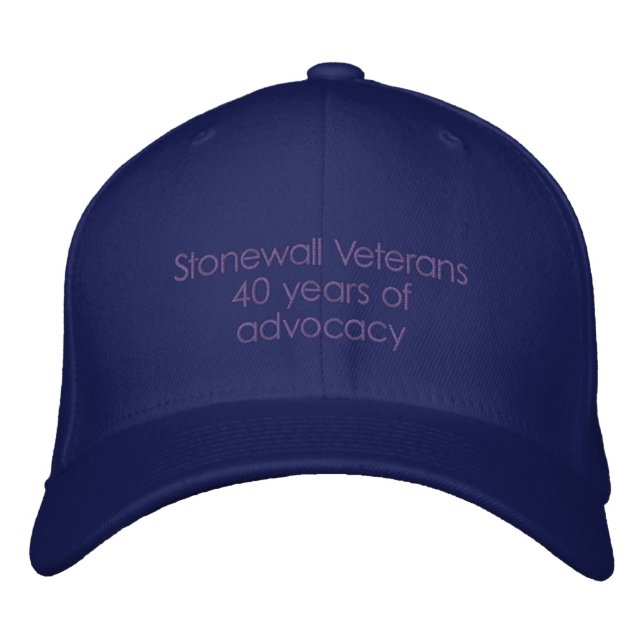 Gorra Bordada Stonewall Veterans 40 años de activismo (Anverso)