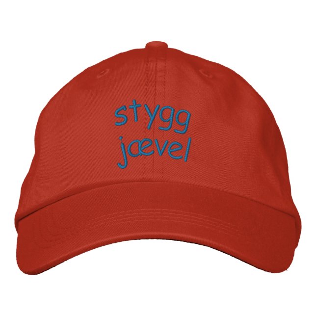 Gorra Bordada stygg jæ, desgraciado feo en noruego (Anverso)