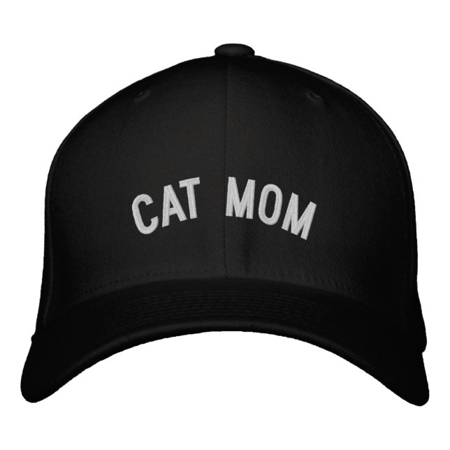 Gorra Bordada Stylish Custom CAT MOM Text (Anverso)