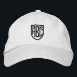 Gorra Bordada Su monograma personalizado<br><div class="desc">Cápsula de personalizable monogramada en formato benigno fácil de personalizar con su propio monograma personalizado GRATIS .. de Ricaso</div>