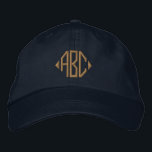 Gorra Bordada Su monograma personalizado<br><div class="desc">Cápsula de personalizable monogramada en formato benigno fácil de personalizar con su propio monograma personalizado GRATIS .. de Ricaso</div>
