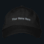 Gorra Bordada Su nombre aquí Personalizado Agradable Color Negro<br><div class="desc">Escriba su nombre Texto o Gorras de Word,  Gorras de color negro Es Guay y elegante tapón bordado elegante</div>