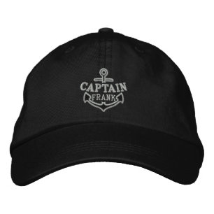 Gorra Bordada Su nombre en el capitán de Bordado Náutico