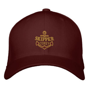 Gorra Bordada Su nombre en el navegante de Nautical Anchor Embro