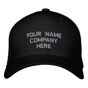 Gorra Bordada Su nombre Personalizado Texto y borde de color bor