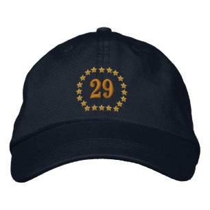 Gorra Bordada Su número de años de edad estáleos con paja bordad