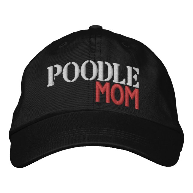 Gorra Bordada Super Cute Poodle Mom (Anverso)