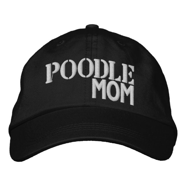 Gorra Bordada Super Cute Poodle Mom (Anverso)