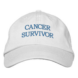 GORRA BORDADA SUPERVIVIENTE DE CÁNCER - AZUL