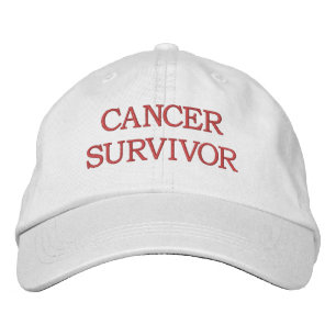 GORRA BORDADA SUPERVIVIENTE DE CÁNCER - ROJO