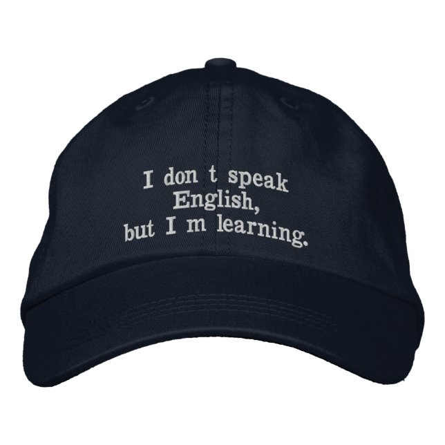 Gorra Bordada TalkCap - English (Anverso)