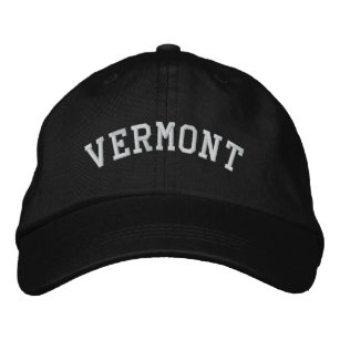Gorra Bordada Tapa ajustable Vermont en negro