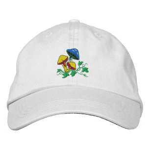 Gorra Bordada Tapa bordada de hongo salvaje