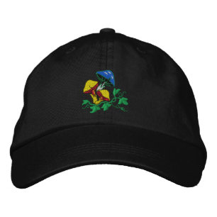 Gorra Bordada Tapa bordada de hongo salvaje