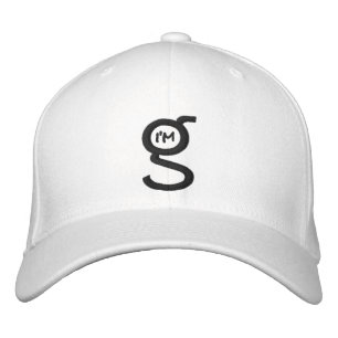 Gorra Bordada Tapa de ajuste flexible blanca con logotipo negro