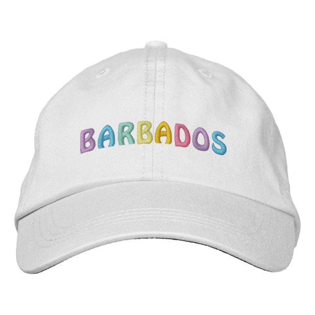 Gorra Bordada Tapa de BARBADOS (Anverso)