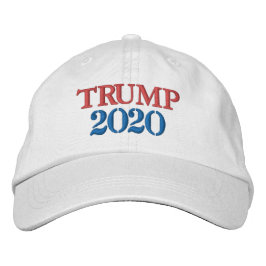 GORRA BORDADA TAPA DE BÉISBOL BLANCO TRUMP 2020