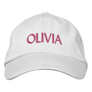 GORRA BORDADA TAPA DE BÉISBOL DE OLIVIA BORRADA
