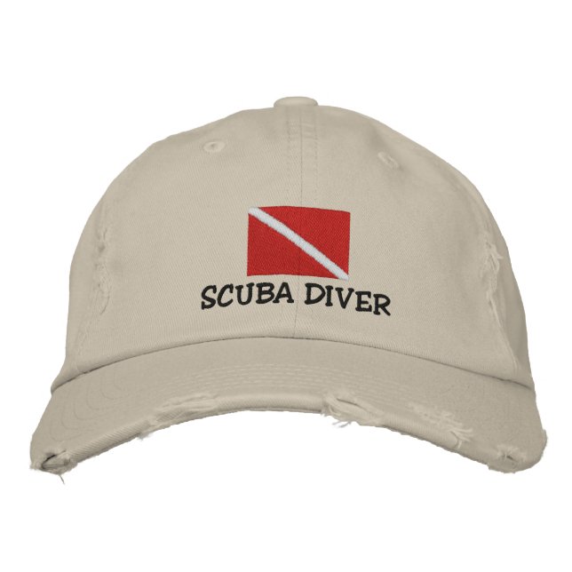 Gorra Bordada Tapa de buceador de SCUBA (Anverso)