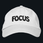 GORRA BORDADA TAPA DE ENFOQUE<br><div class="desc">Límite de enfoque más atractivo para mantenerte centrado en el trabajo,  la escuela,  el gimnasio,  los deportes,  etc.</div>