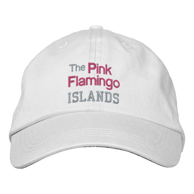 Gorra Bordada Tapa de FLAMINGO ROSA (Anverso)