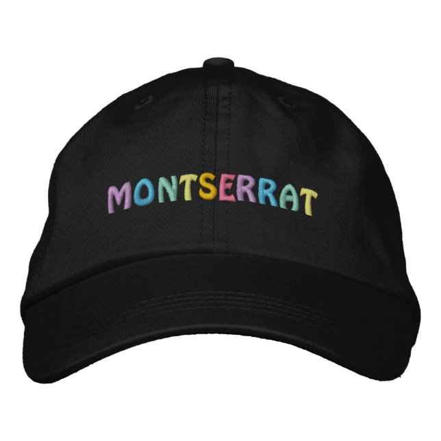 Gorra Bordada Tapa de MONTSERRAT (Anverso)