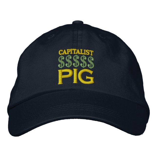 Gorra Bordada Tapa de PIG CAPITALISTA (Anverso)