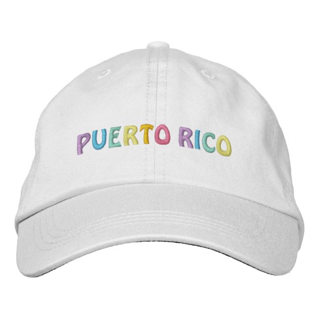 Gorra Bordada Tapa de PUERTO RICO (Anverso)