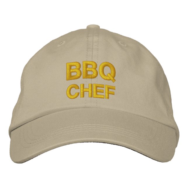 Gorra Bordada Tapa del CHEF barbacoa (Anverso)