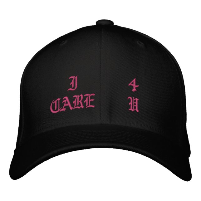 Gorra Bordada Tapa 'I Care 4 U' de Icare360 (Anverso)