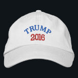 Gorra Bordada Tapón ajustable básico TRUMP 2016<br><div class="desc">TAPA ADJUSTABLE BÁSICA TRUMP 2016 (BLANCO). ¡TRUMP POR EL PRESIDENTE!</div>