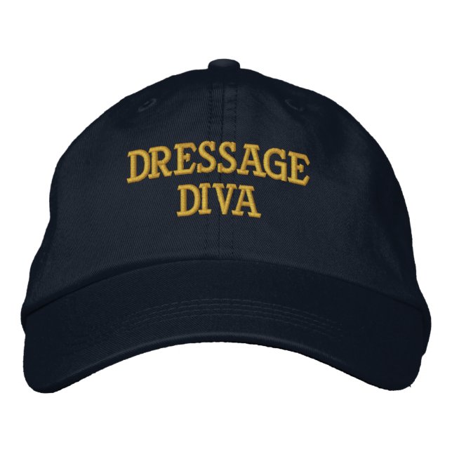 Gorra Bordada Tapón ajustable DIVA DRESSAGE (Anverso)