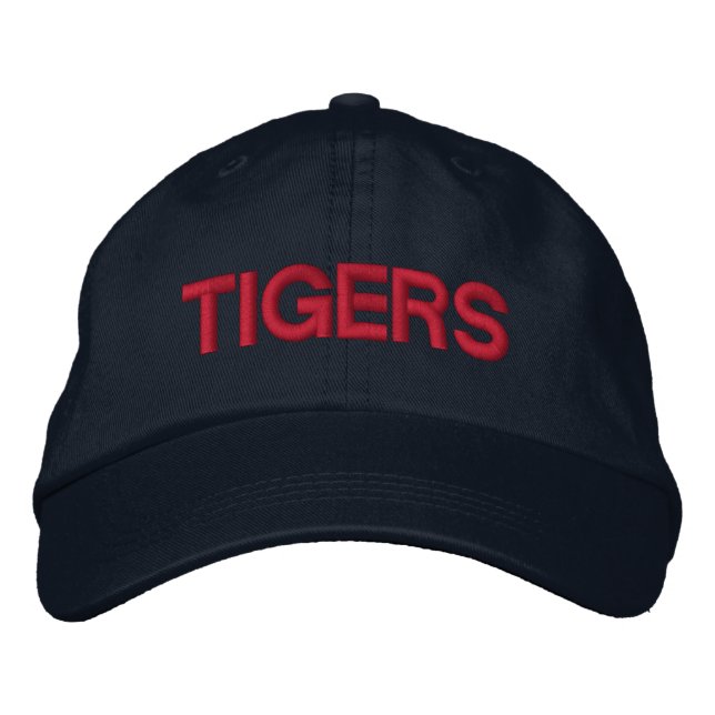 Gorra Bordada Tapón ajustable para tigres (Anverso)