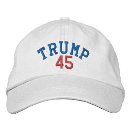 GORRA BORDADA TAPÓN BLANCO TRUMP 45