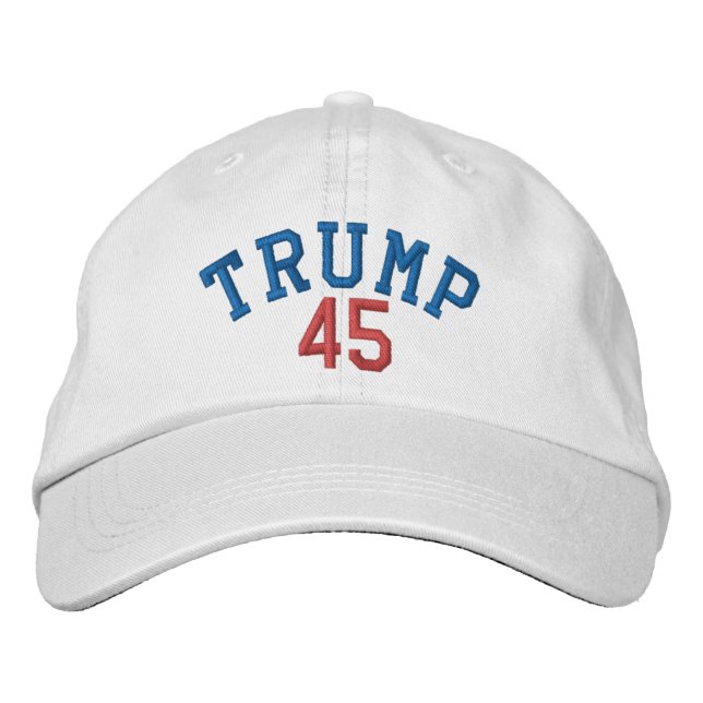 GORRA BORDADA TAPÓN BLANCO TRUMP 45 (Anverso)