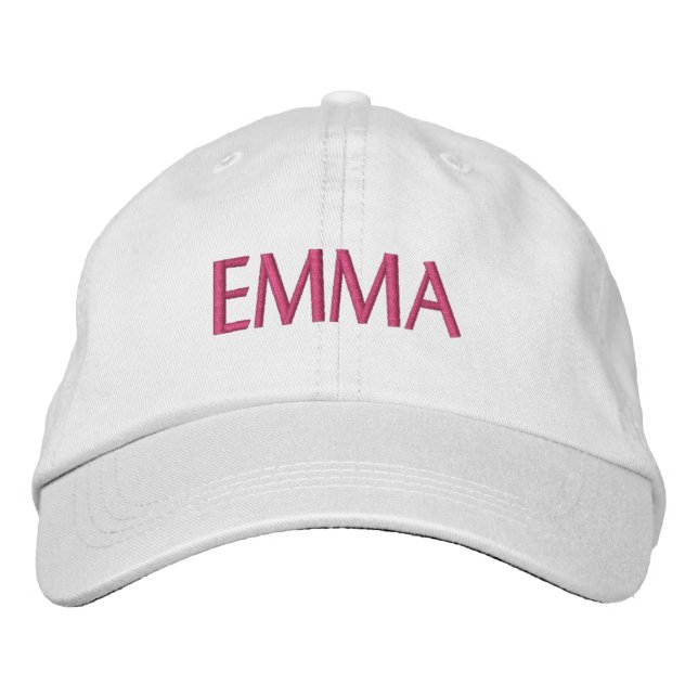 GORRA BORDADA TAPÓN DE BÉISBOL DE EMMA (Anverso)