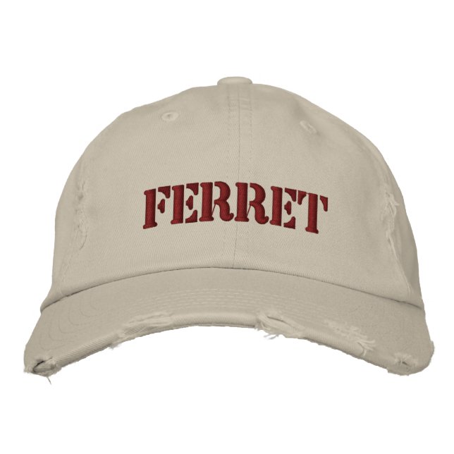 GORRA BORDADA TAPÓN DE BÉISBOL DE FERRET EMBROIDEADO (Anverso)