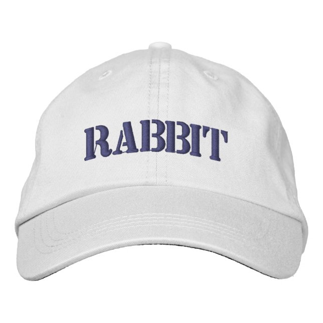 GORRA BORDADA TAPÓN DE BÉISBOL DE RABBIT (Anverso)