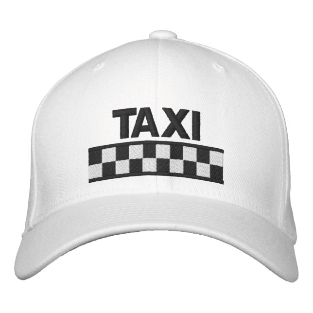 Gorra Bordada Tapón de béisbol embalado y a cuadros de TAXI (Anverso)