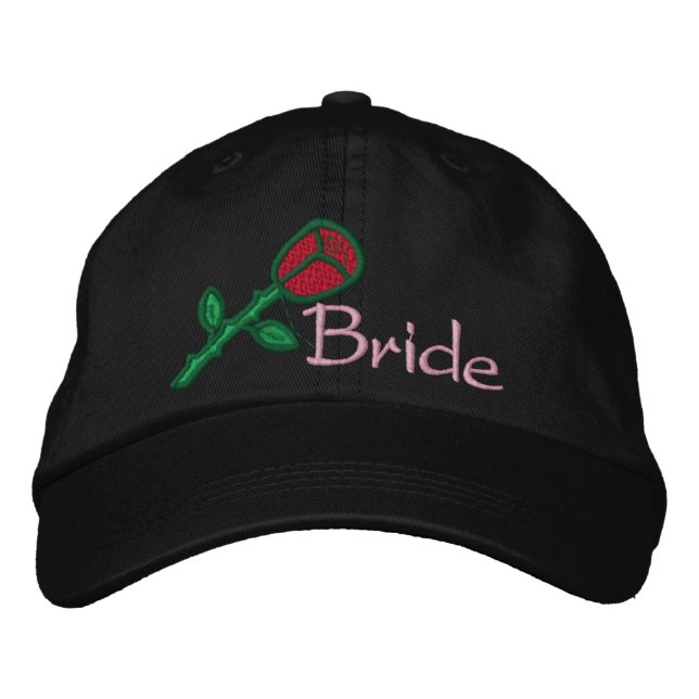 GORRA BORDADA TAPÓN DE BODA DE LA BRIDE ABROIDADA (Anverso)