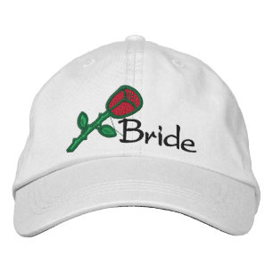 GORRA BORDADA TAPÓN DE BODA DE LA BRIDE ABROIDADA