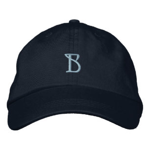 Gorra Bordada Tapón de diseñador "B" INICIAL
