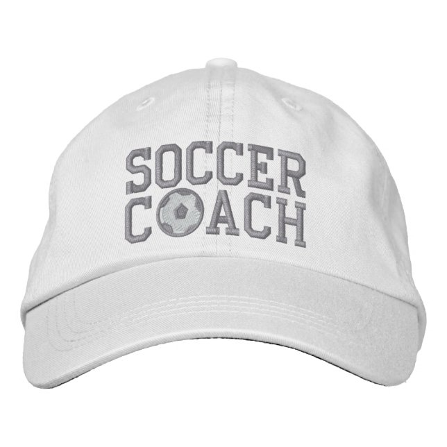 Gorra Bordada Tapón de entrenador de fútbol (Anverso)
