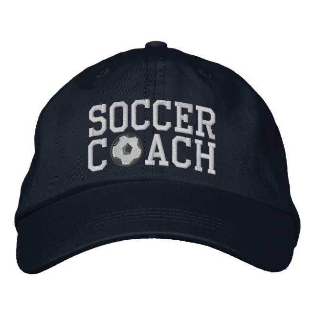 Gorra Bordada Tapón de entrenador de fútbol (Anverso)