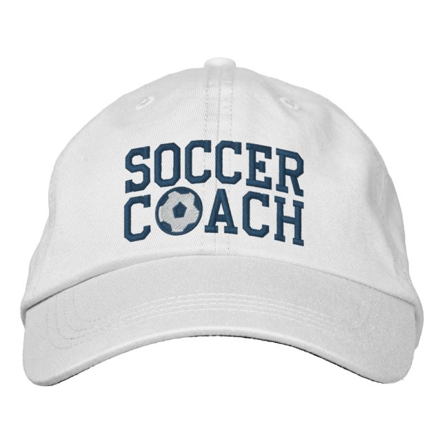 Gorra Bordada Tapón de entrenador de fútbol (Anverso)